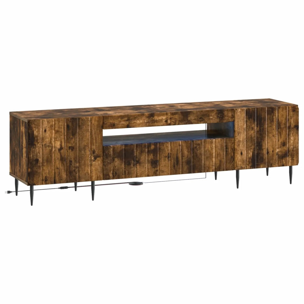 Mobile TV LED Rovere Fumo Legno ingegnerizzato 896470