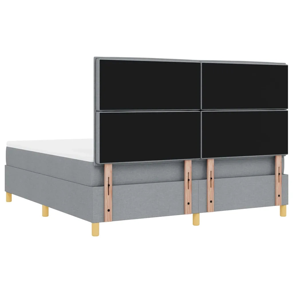 Letto a Sorgente LED Grigio chiaro 180 x 200 cm Tessuto 3343040