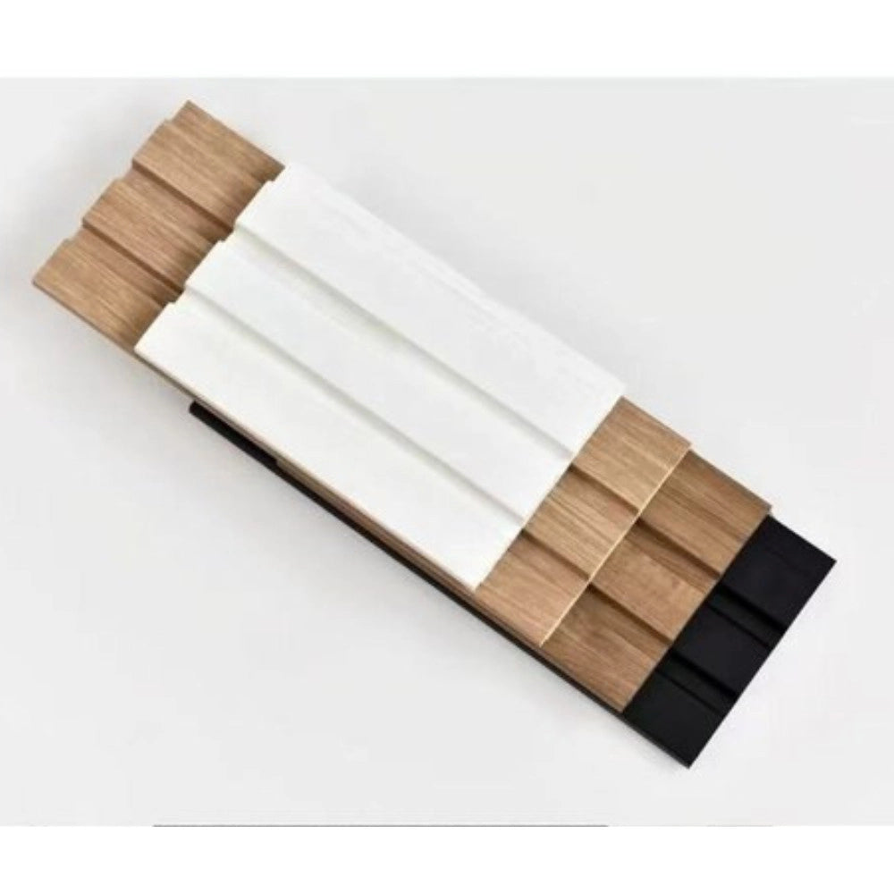 Trade Shop - Pannello Decorativo 3d Da Parete Nero 122x290 Cm Effetto Doghe In Ps Moderno -