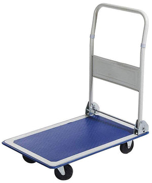 Carrello Pieghevole da Trasporto 150 Kg in Acciaio Blu