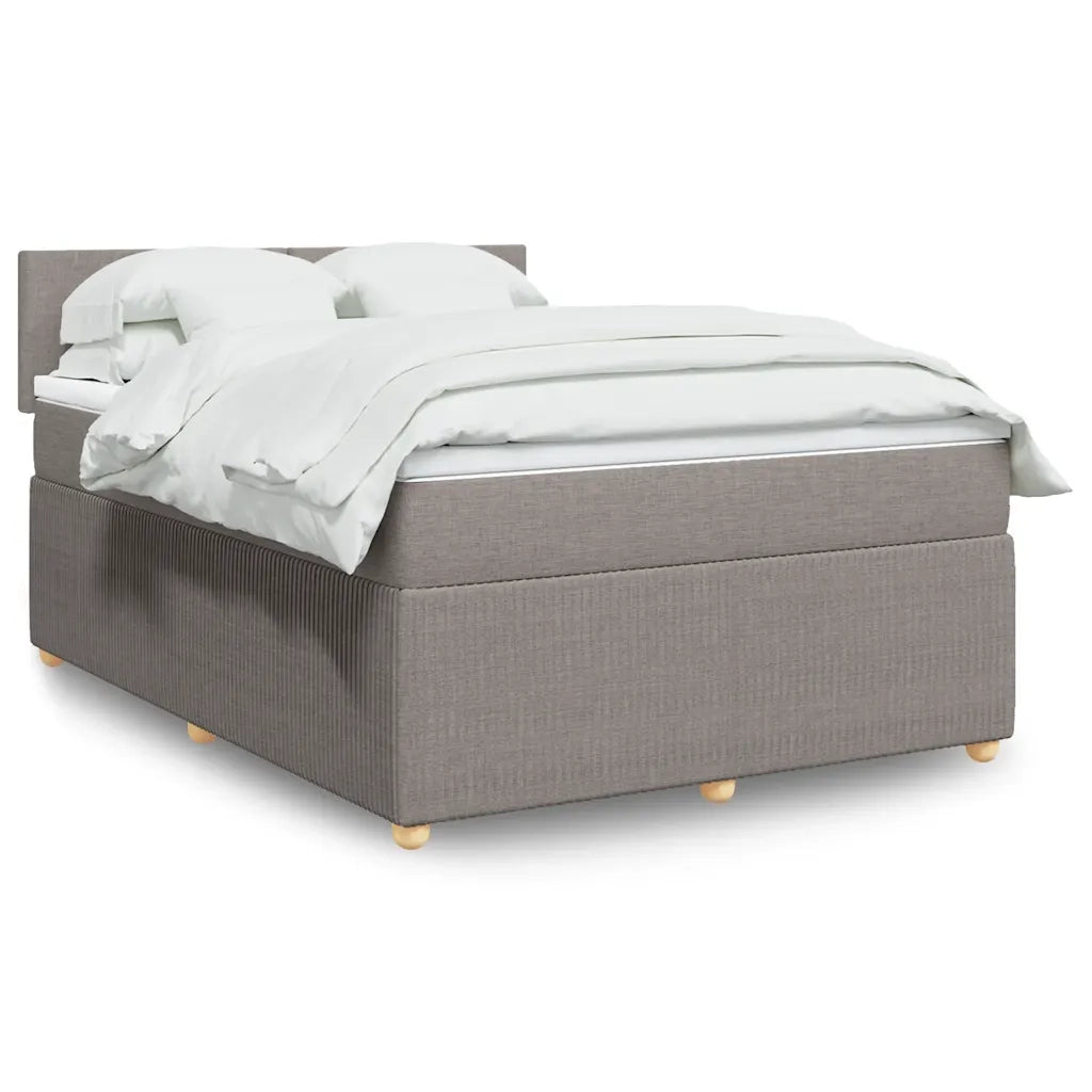 Giroletto a Molle con Materasso Tortora 140x200 cm in Tessuto 3287476