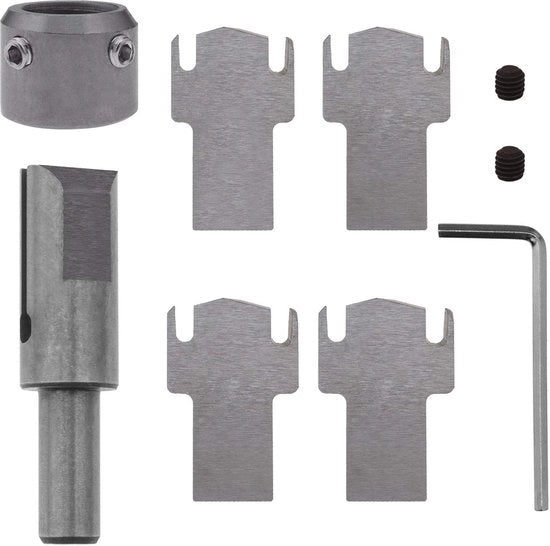 Kit di foratura per legno con 4 punte HSS - utensile da mozzare - attrezzatura pratica per lavorazione del legno - set di fori