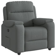 Poltrona | Sedia Relax Reclinabile in Tessuto Grigio Scuro