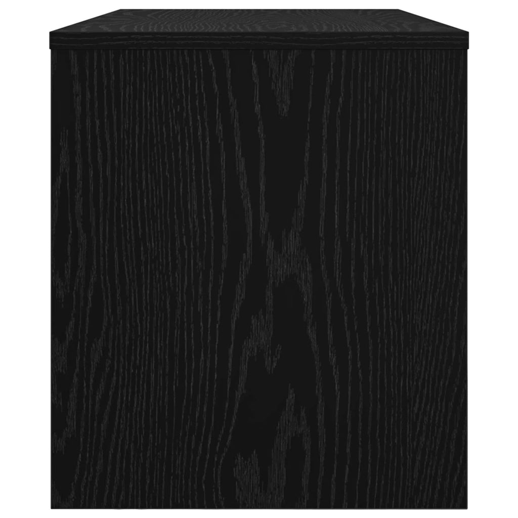 Mobile TV-Credenza per TV Rovere Nero 80 x 35 x 40 cm Legno multistrato
