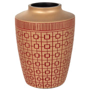 Vaso in poliresina rosso 18x18x24h cm