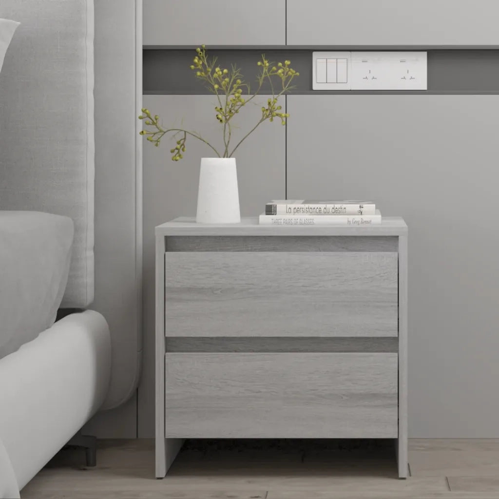 Comodino Grigio Sonoma 45x34,5x44,5 cm in Truciolato 813040
