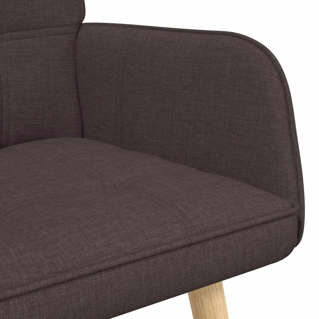 Sofa a Due Posti Marrone Scuro 115 x 61 x 87 cm Tessuto