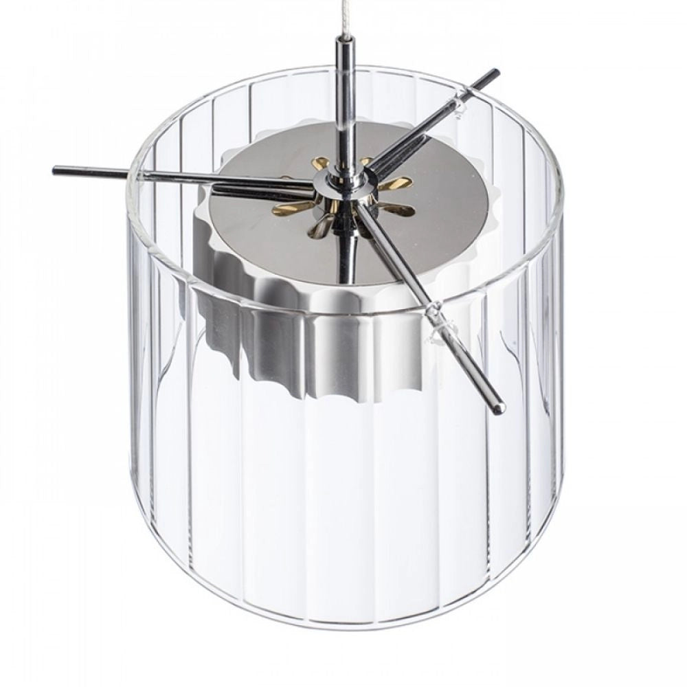 Lampadario Lampada ESTRA I a sospensione bianco vetro trasparente 230V LED 5W 3000K