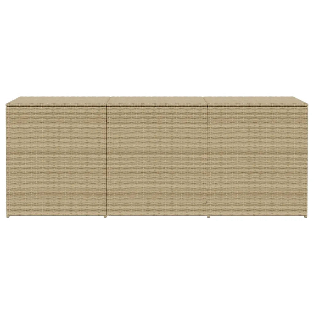 Contenitore da Giardino Beige Misto 984L in Polyrattan 365335