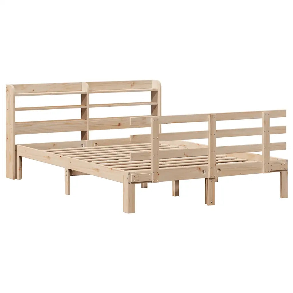 vidaXL Giroletto con Testiera 140x190 cm in Legno Massello di Pino
