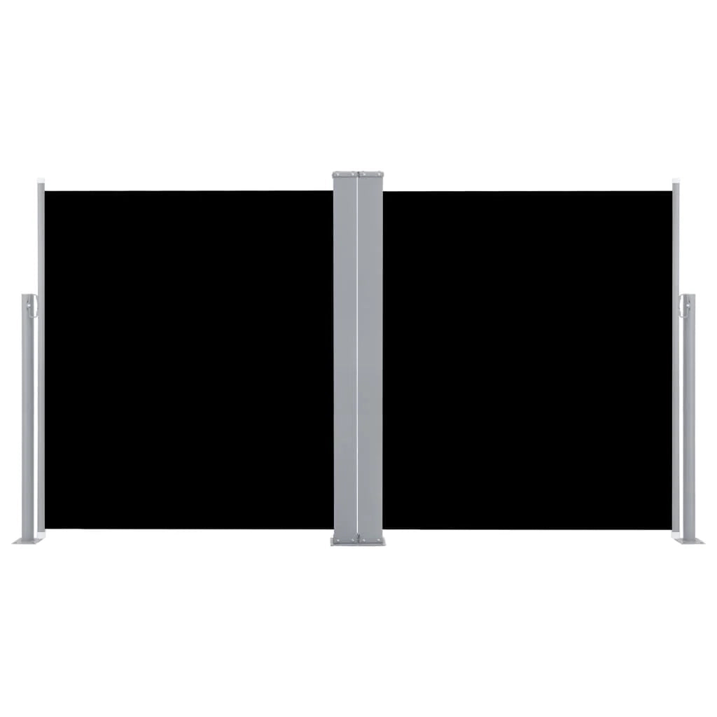 Tenda da sole laterale retrattile/schermo privacy per patio giardino terrazza balcone schermo nero 140 x 600 cm 02_0007433