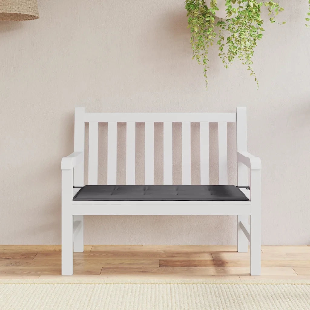 Cuscino per Panca Antracite 100x50x4 cm in Tessuto Oxford 43189