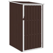 Casetta da giardino cabina ripostiglio casetta da esterno robusta casetta per attrezzi marrone 87 x 98 x 159 cm acciaio zincato marrone 02_0022328