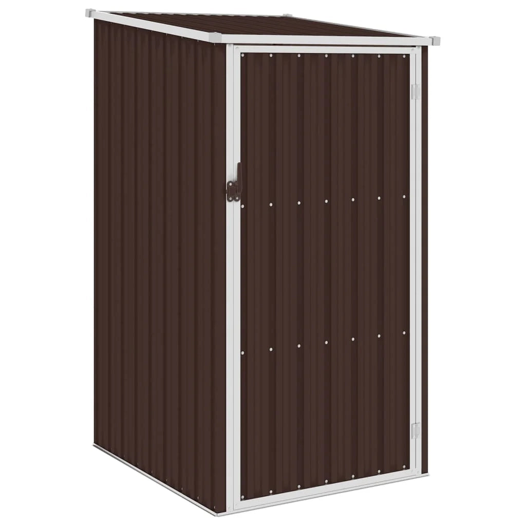 Casetta da giardino cabina ripostiglio casetta da esterno robusta casetta per attrezzi marrone 87 x 98 x 159 cm acciaio zincato marrone 02_0022328