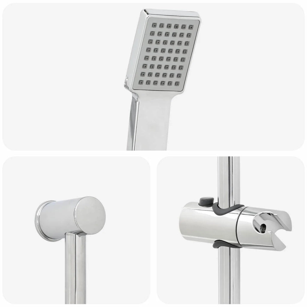 Set di Sistema Doccia Cromato 70 cm Acciaio Inox CFW5580267