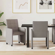 Sedie da Pranzo con Ruote 2 pcs Talpa 58 x 65 x 94 cm Tessuto 42017835