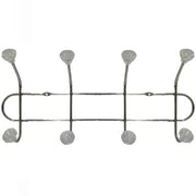 Trade Shop - Appendiabiti A Parete Muro Appendini 8 Ganci 4+4 In Metallo Con Fiori Cristallo -