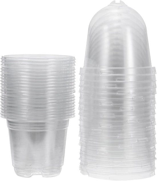 Set di coppe per serre umidificate - 20 set coppe in plastica da 35 pollici con fori di drenaggio