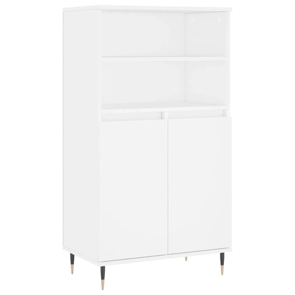 Buffet credenza cassettiera mobiletto mobile contenitore organizer cucina soggiorno salotto alto 60 x 36 x 110 cm legno ingegnerizzato bianco 02_0032471