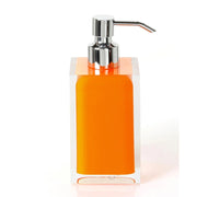 Dosasapone con erogatore in metallo cromato d'appoggio RA81 Gedy serie RAINBOW Arancio