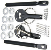 Set di Bloccaggio Universale - Chiave a Serraggio - Blocco Motoriera - Sicurezza - Set di Bloccaggio per Capotto - Antivibrazioni - Blocco Capotto Motoriera