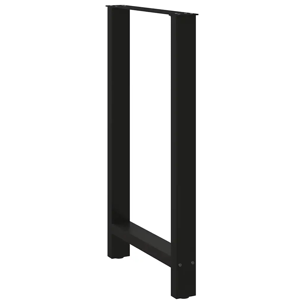 Gambe per tavolo da bar nere 2 pz 60x(100-101) cm in acciaio 4013344
