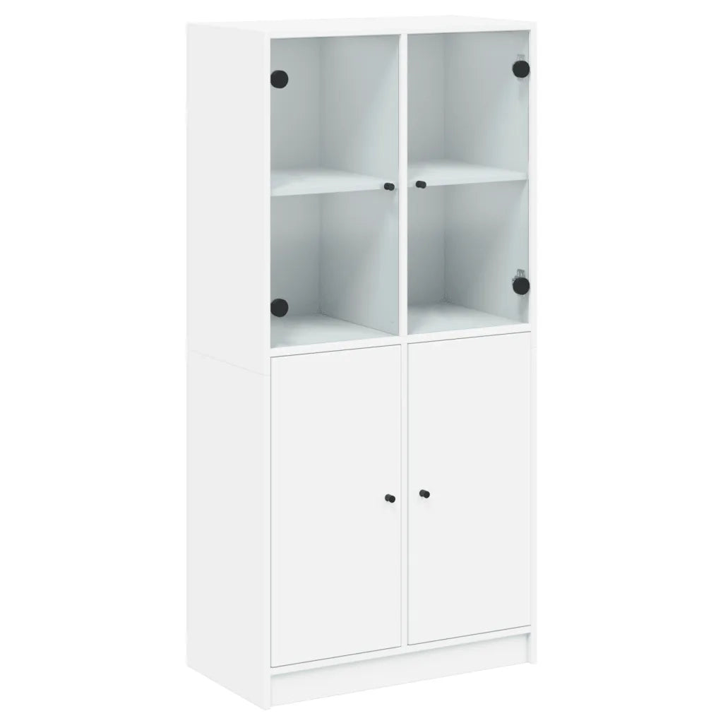 Credenza con Ante Bianca 68x37x142 cm Legno Multistrato 989371