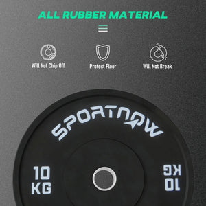 Set di 2 Dischi Palestra da 10kg per Bilanciere e Manubri con Attacco Ø5cm   Nero
