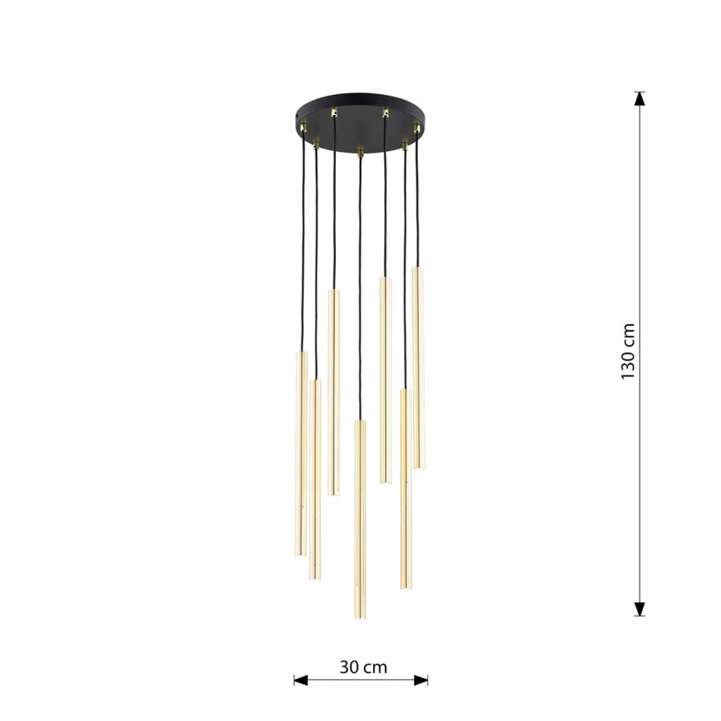 Lampada a sospensione Selter oro e nero