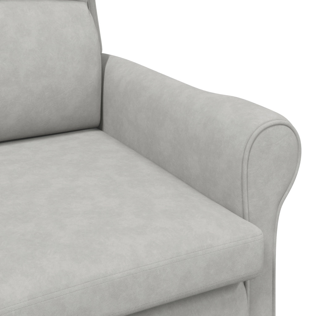 Poltrona Grigio Chiaro Grigio Chiaro Tessuto Standard Ergonomica