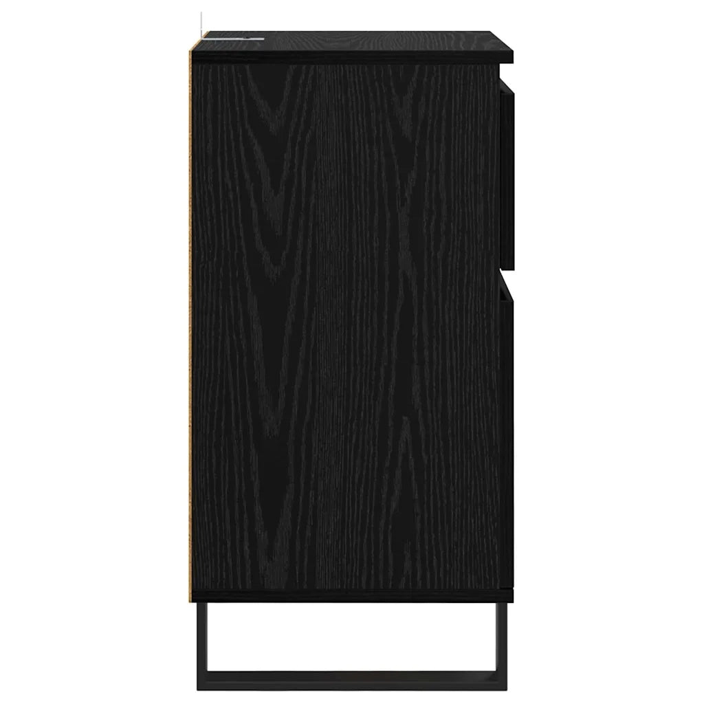 Credenza-Buffet-Armadio da cucina Rovere nero 35 x 40 x 70 cm Legno multistrato 645801