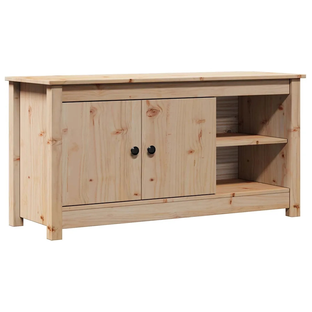 Mobile Porta TV 103x36,5x52 cm in Legno Massello di Pino 814589