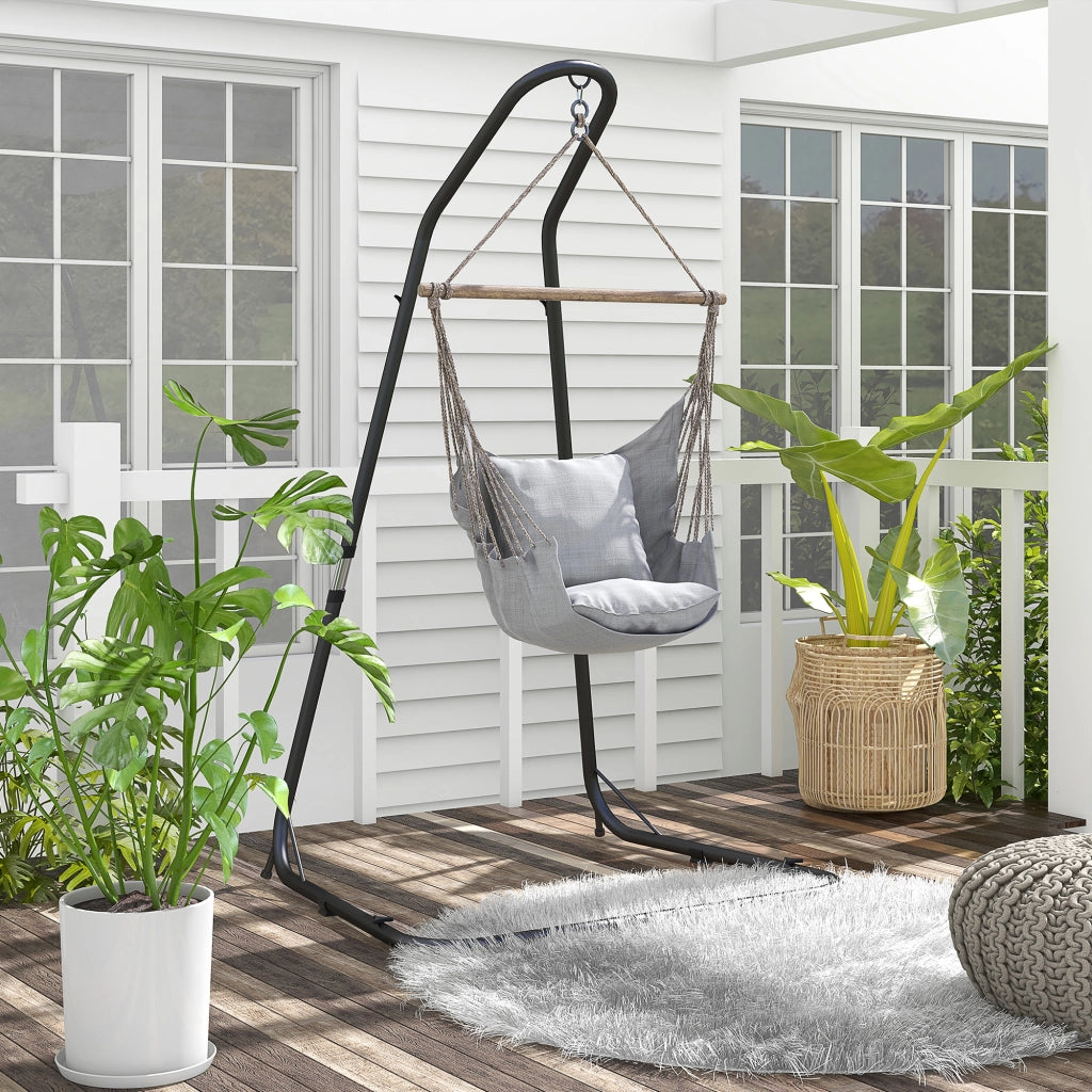 Supporto per Amaca ¨C Zephmum ¨C Nero 133x116x195/230 cm