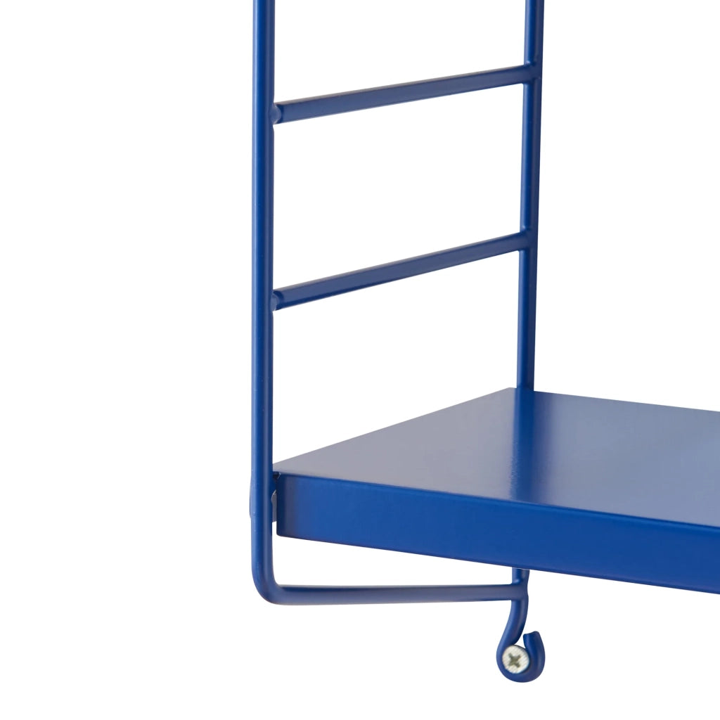 Scaffale dal design senza tempo per soggiorno/camera da letto mobiletto portaoggetti da parete con 3 ripiani regolabili 50 x 60 x 15 cm blu 03_0011287