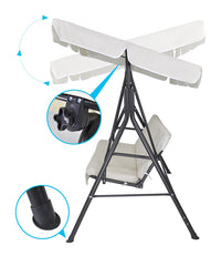 Dondolo da giardino 3 posti con tettuccio regolabile - Barbados - DO11-BA170