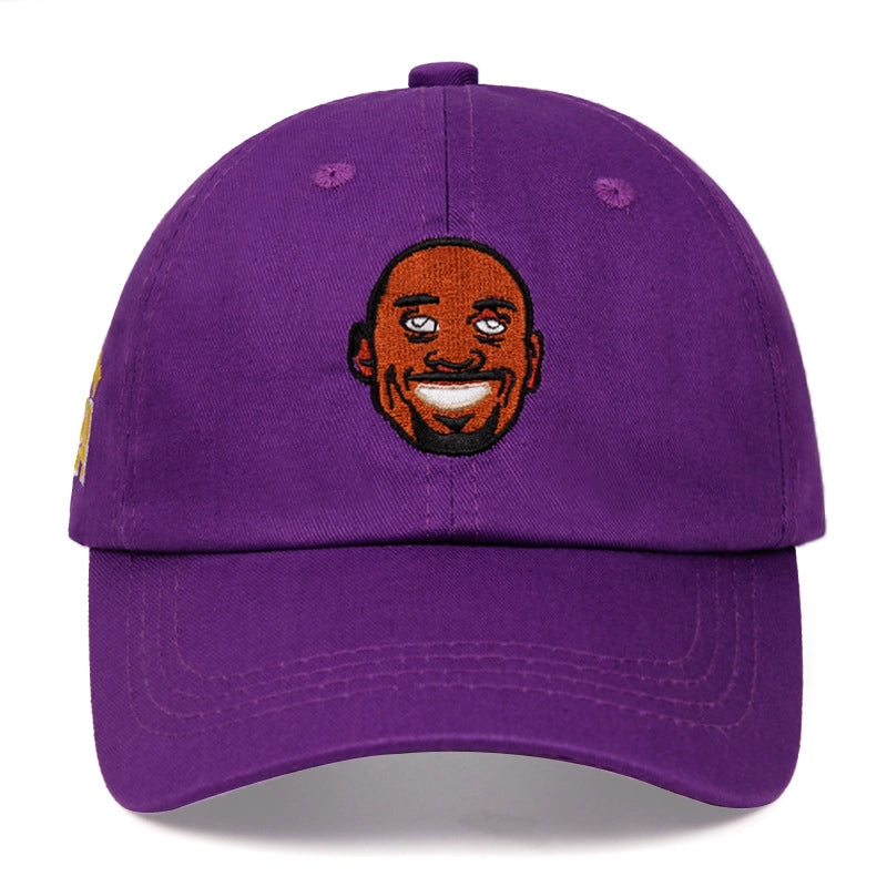 Cappellino da baseball Kobe 24 in cotone ricamato, colore viola