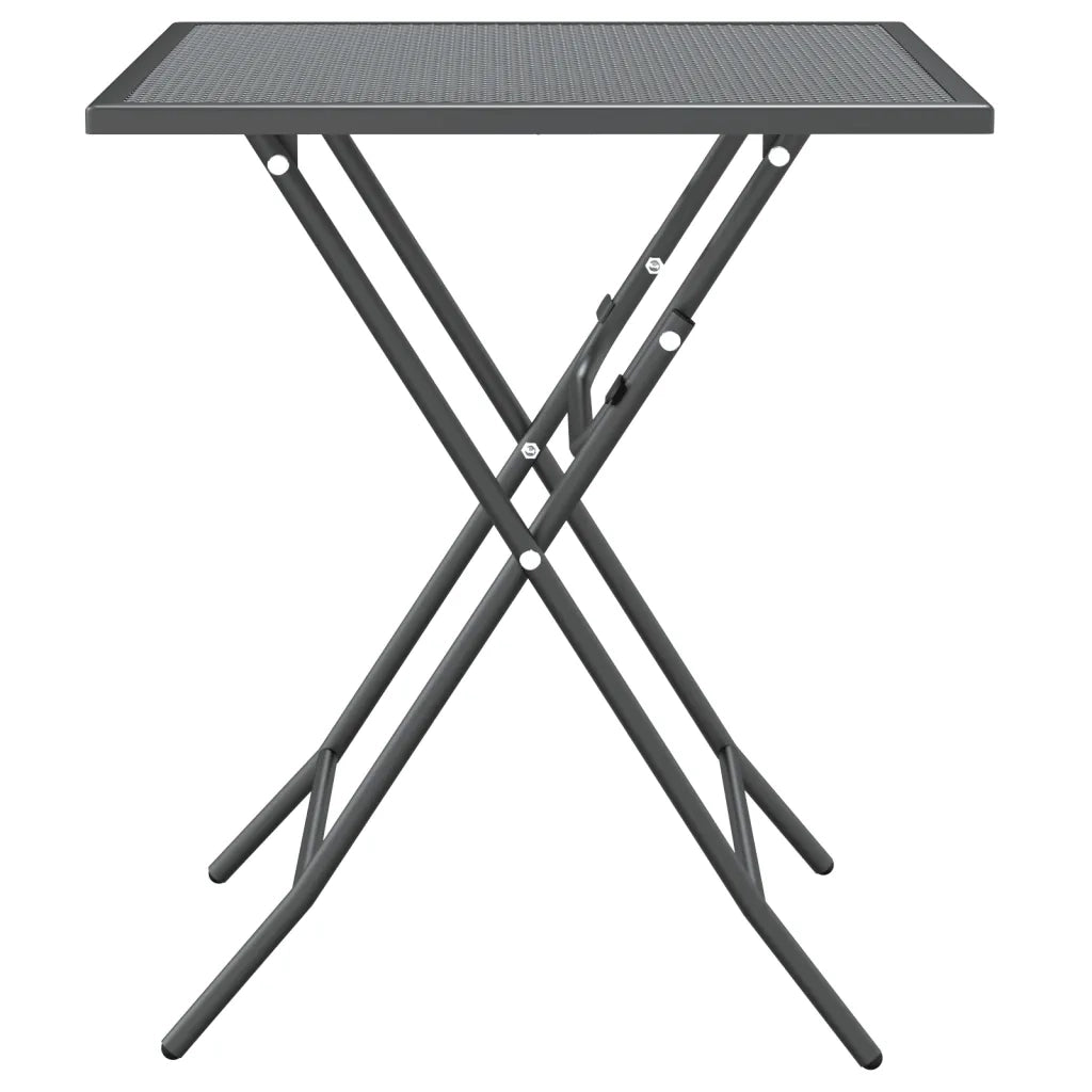 Set da Pranzo per Giardino 3pz Rete Metallica Espansa Antracite cod mxl 37571
