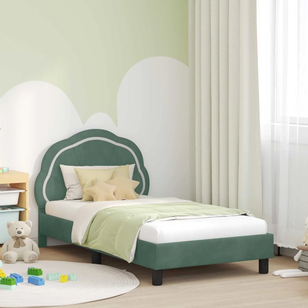 Struttura letto bambini con testata Verde Mare 80 x 160 cm