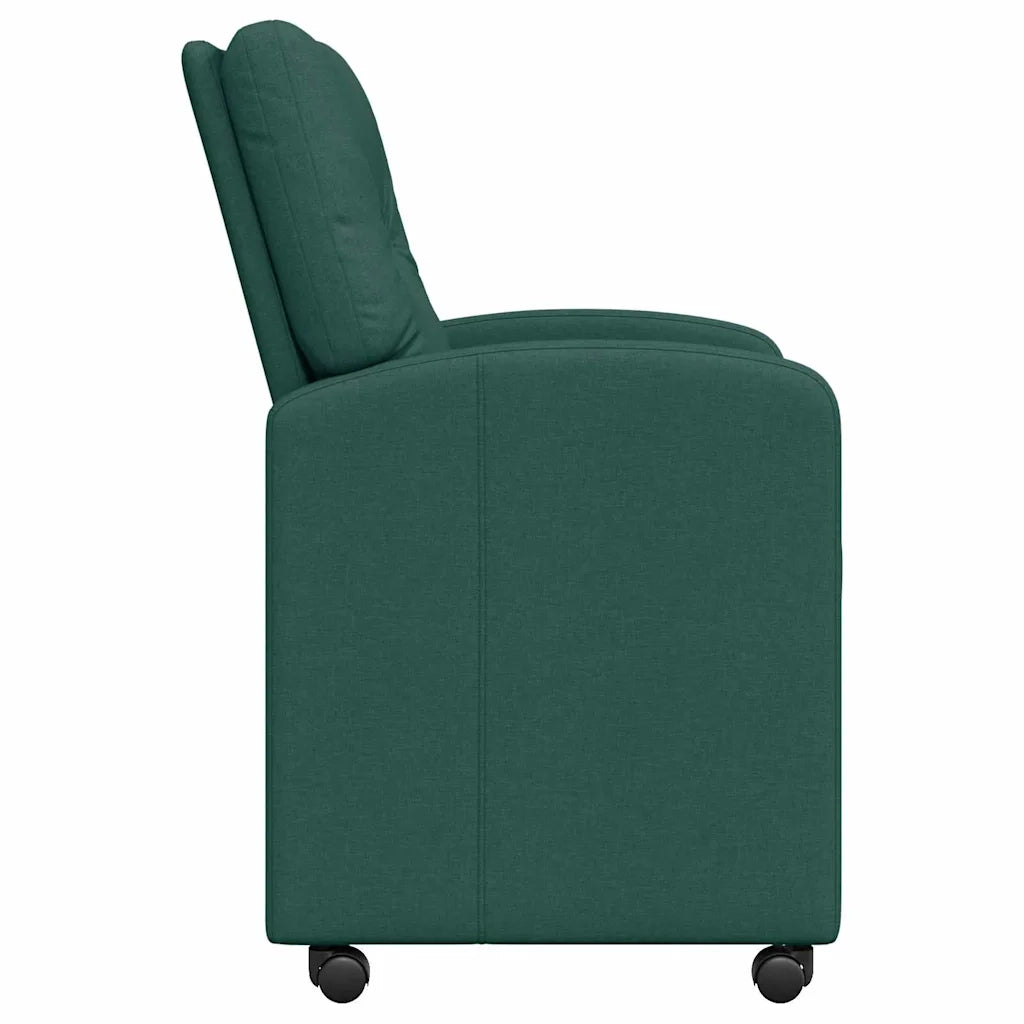 Sedie da Pranzo con Ruote 2 pcs Verde scuro 57 x 67 x 95 cm 42017852