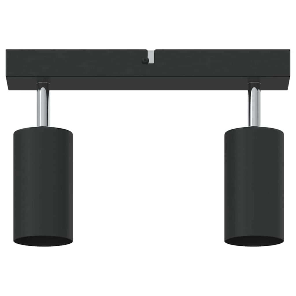 Faretto da soffitto cilindrico moderno orientabile 26 x 5,5 x 16,5 cm in metallo nero 02_0058302