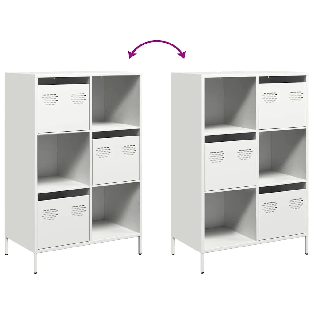 vidaXL Credenza Bianca 68x39x103,5 cm in Acciaio