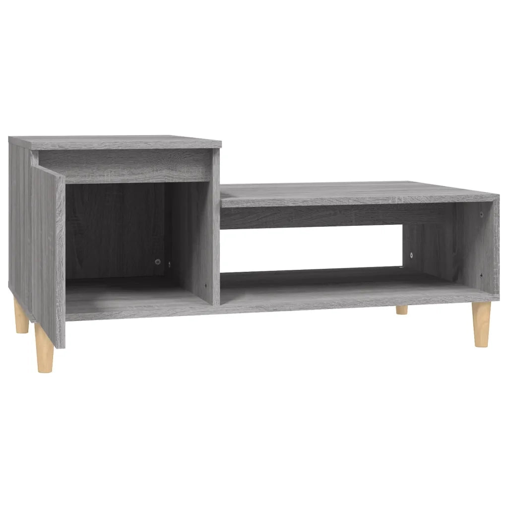 Tavolino da Salotto-Tavolino da soggiorno-Tavolo grigio sonoma 100x50x45cm Legno Multistrato 622563