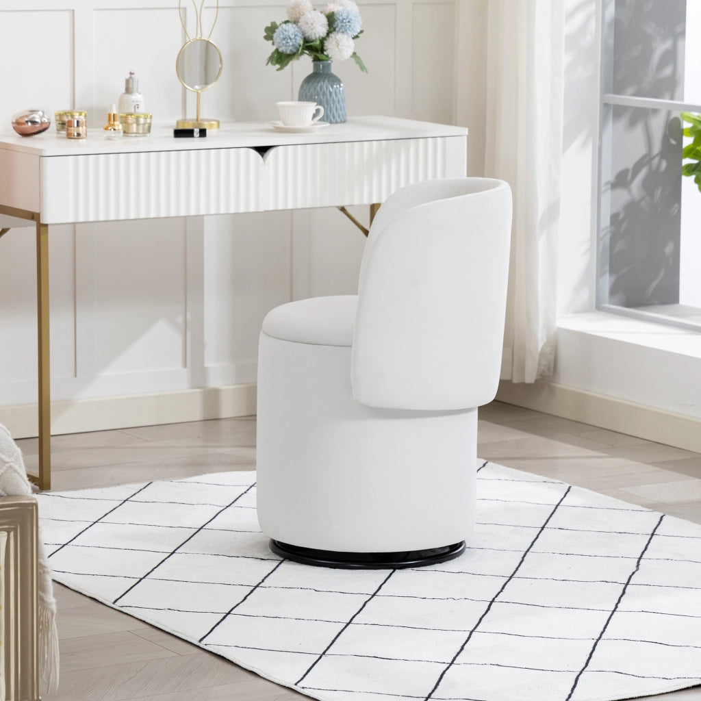 Sedia Girevole Imbottita con Vano Contenitore ¨C MINIMAL ¨C Velluto, Design Moderno