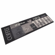 Tappetino da cucina lavabile design elegante 150 x 45 cm antiscivolo velluto nero 02_0046047
