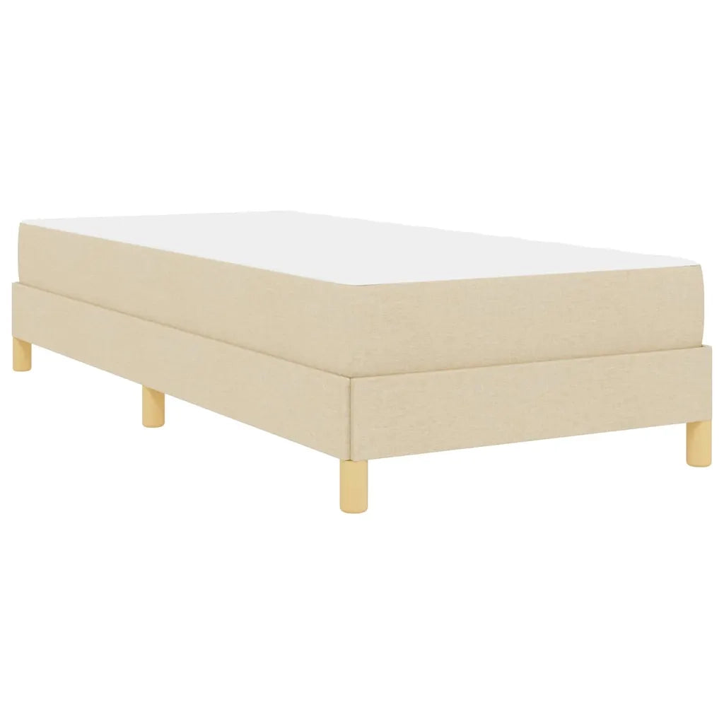 vidaXL Letto a molle Crema e Marrone 90 x 200 cm