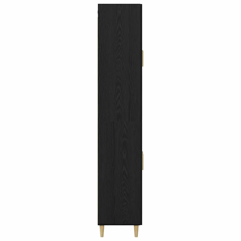 Credenza Rovere Nero 69,5 x 34 x 180 cm