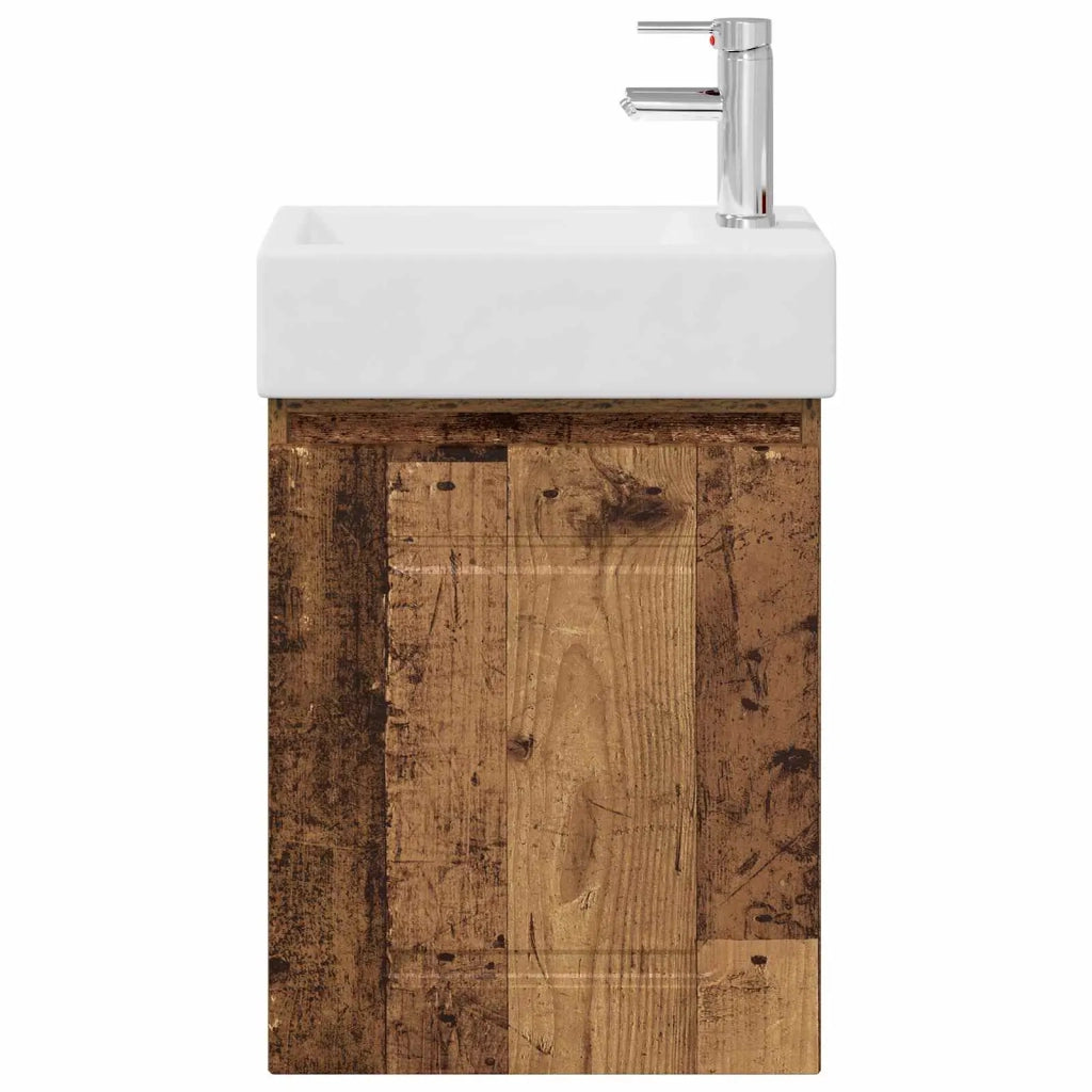 Mobile bagno con rubinetto Legno antico 45,5 x 22,5 x 84 cm
