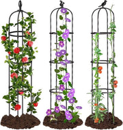 Supporto per piante rampicanti Trellis 3 pezzi rete per rampicanti fiori rose (nero)