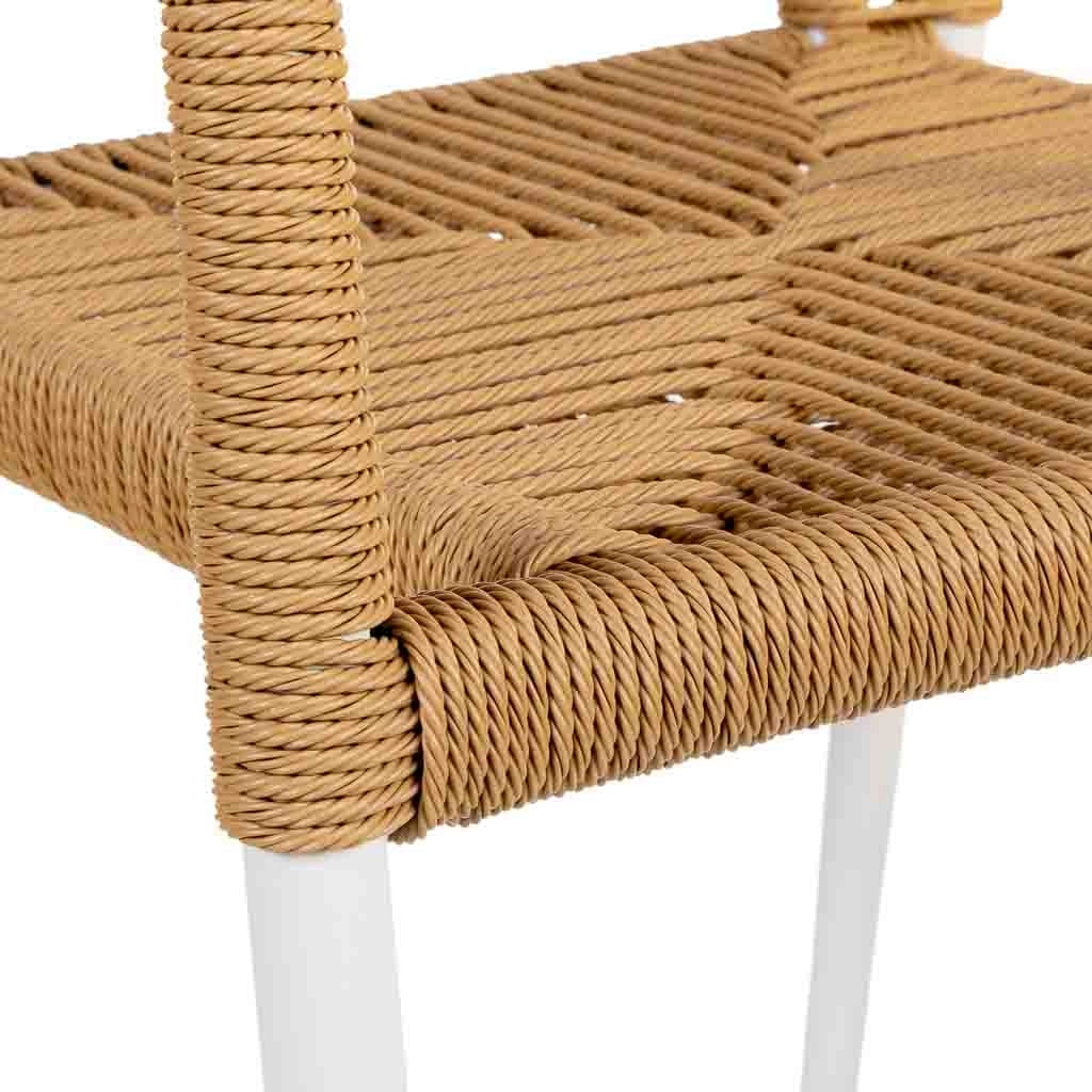Sedia in rattan sintetico beige 57x63x80,5