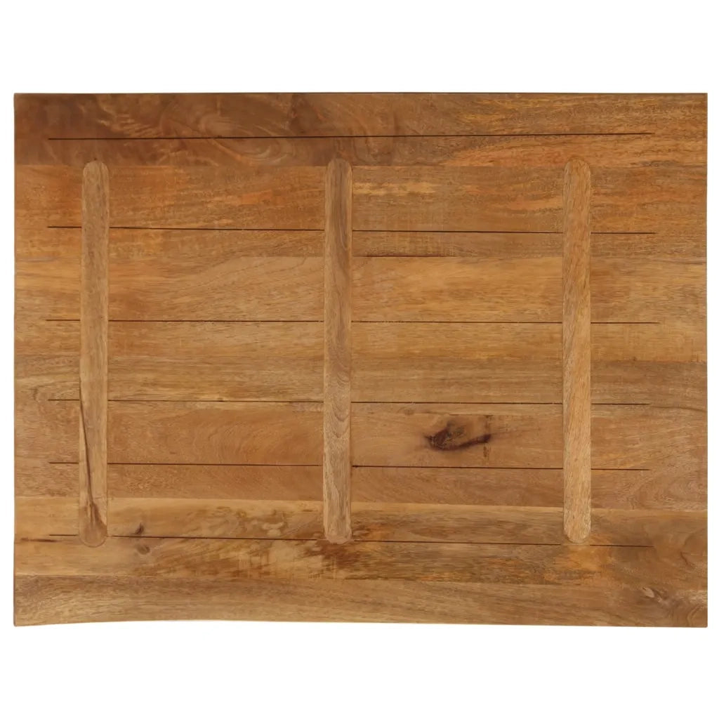 vidaXL Piano Tavolo Bordi Vivi 100x80x2,5 cm Legno Massello di Mango